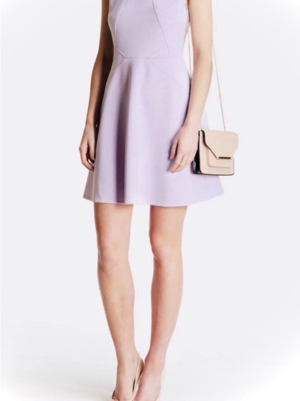 Ted baker size 2 us 4-6 Lilac purple Fit-and-Flare Dress
